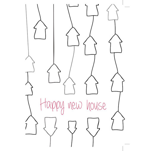 Kaartje 'Happy New House'